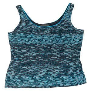 Vintage Alex Evenings‎ Sleeveless Shimmer Metallic  Blouse Top Petite (PXL) ~EUC
